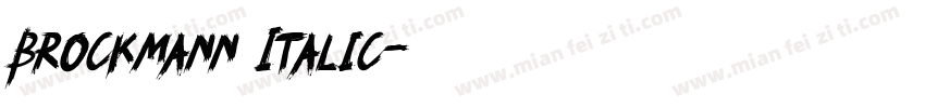 Brockmann Italic字体转换